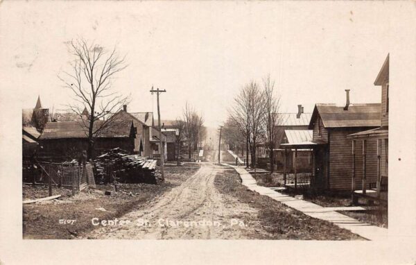 Clarendon Pennsylvania Center Street Real Photo Vintage Postcard AA64293