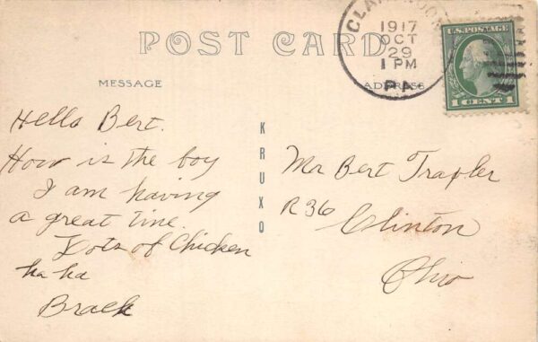 Clarendon Pennsylvania Center Street Real Photo Vintage Postcard AA64293 - Image 2