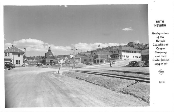 Ruth Nevada Consolidated Copper Co Street Scene Frasher Real Photo PC AA64294
