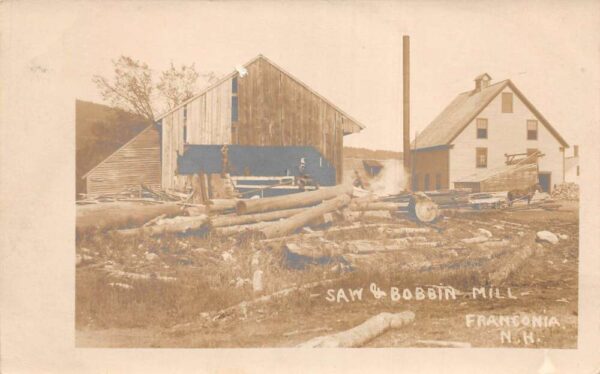 Franconia New Hampshire Saw and Bobbin Mill Real Photo Vintage Postcard AA64295