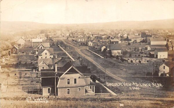 Lynch Nebraska Birds Eye View Real Photo Vintage Postcard AA64300