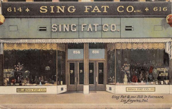 Los Angeles California Sing Fat Co Dept Store Vintage Postcard AA64315