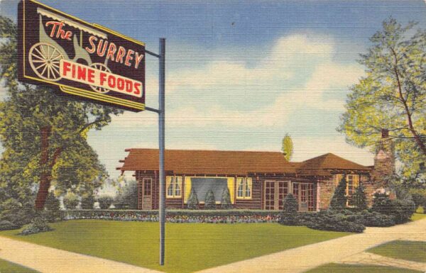 Chicago Illinois The Surrey Fine Foods Restaurant Exterior & Sign PC U1025