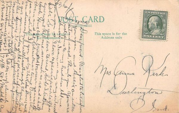 Elyria Ohio Middle Avenue Boulevard Street View Vintage Postcard U1036 - Image 2