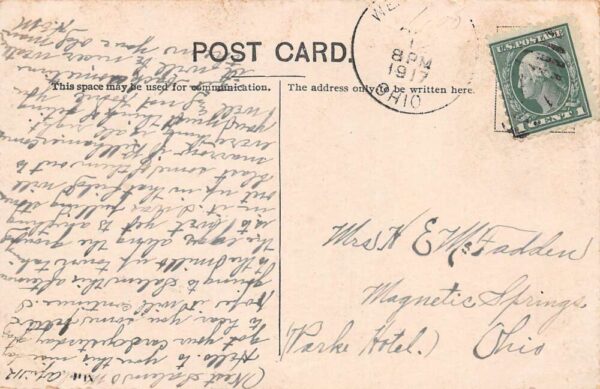 West Salem Oregon Public Square Shops and Carriages Vintage Postcard U1157 - Image 2