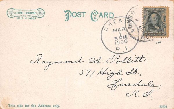 Centerville Rhode Island Main Street Vintage Postcard U1200 - Image 2