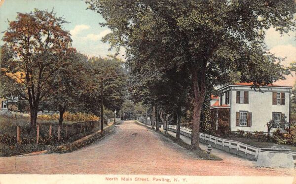 Pawling New York North Main Street Residences Vintage Postcard U1212