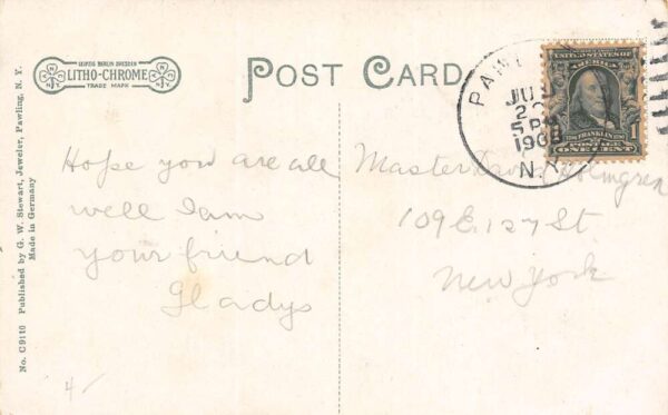 Pawling New York North Main Street Residences Vintage Postcard U1212 - Image 2