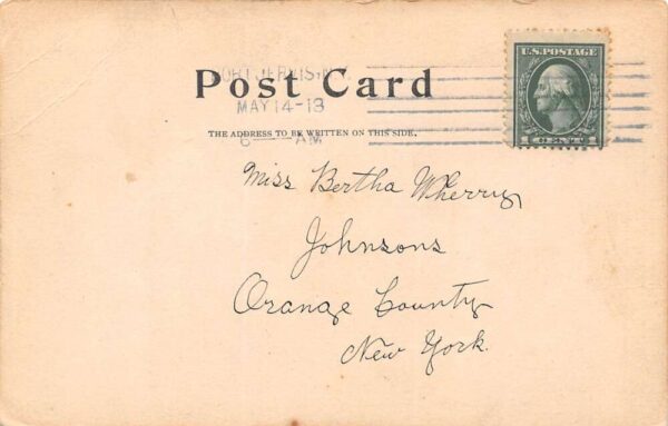Port Jervis New York Looking Up Pike Street Storefronts Vintage Postcard U1218 - Image 2