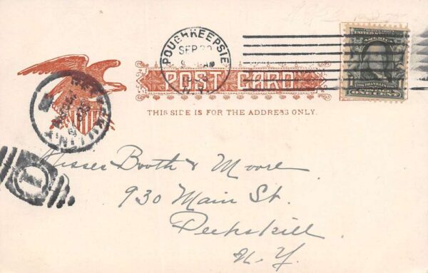 Poughkeepsie New York Market Street Vintage Postcard U1219 - Image 2