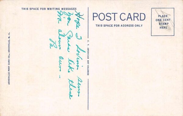 Morgantown North Carolina Union Street Shops and Drug Store Postcard U1223 - Image 2