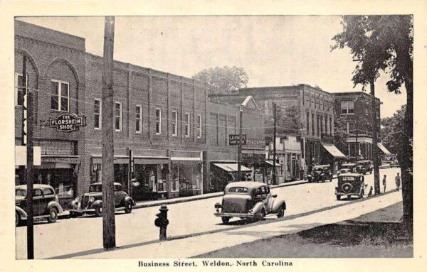Weldon North Carolina Business Street Florsheim Shoe Company Vintage PC U1228