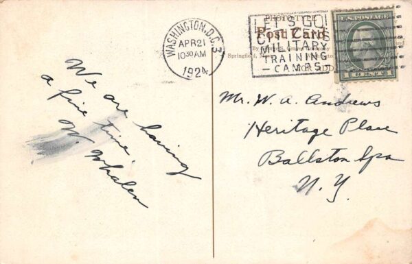 Washington D.C. Airplane View of The Nation's Capital Vintage Postcard U1283 - Image 2