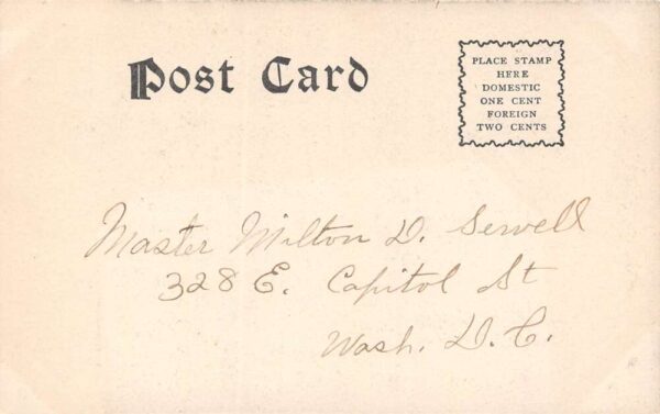 Washington D.C. View in Secondary Mount Shop Navy Yard Vintage Postcard U1296 - Image 2