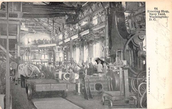 Washington D.C. Erecting Shop Navy Yard Vintage Postcard U1298