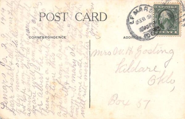 Le Mars Iowa Main Street Aerial View Vintage Postcard U1353 - Image 2