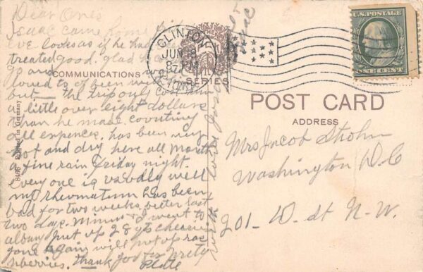 Maquoketa Iowa Main Street Looking South Vintage Postcard U1354 - Image 2