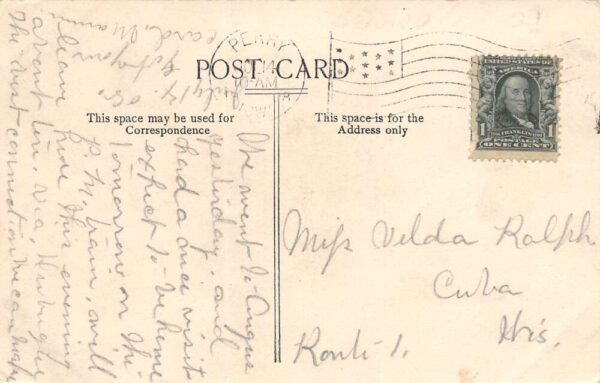 Perry Iowa Second Street Looking South Vintage Postcard U1358 - Image 2
