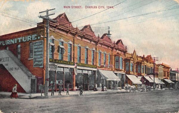 Charles City Iowa Main Street Furniture & Carpet Store Vintage PC U1373