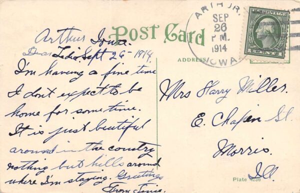Ida Grove Iowa Second Street Looking West Vintage Postcard U1389 - Image 2