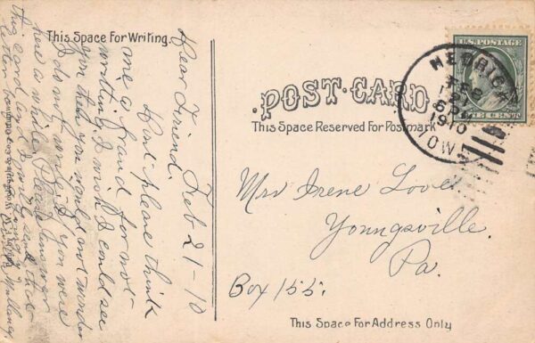 Ottumwa Iowa Church Street South Side Vintage Postcard U1392 - Image 2