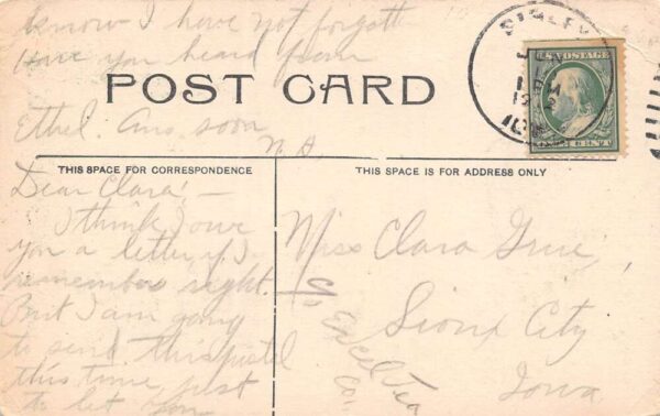 Sibley Iowa Ninth Street Vintage Postcard U1393 - Image 2