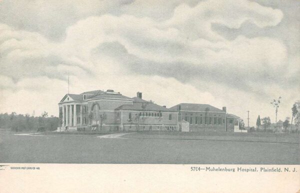 Plainfield New Jersey Muhelenburg Hospital Exterior Vintage Postcard U1432