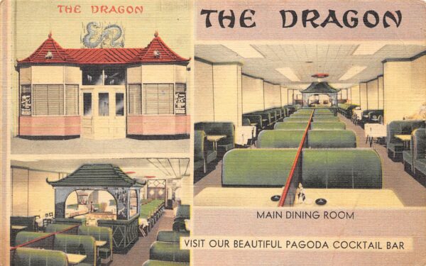 Washington D.C. The Dragon Restaurant Multi- Views Vintage PC U1483