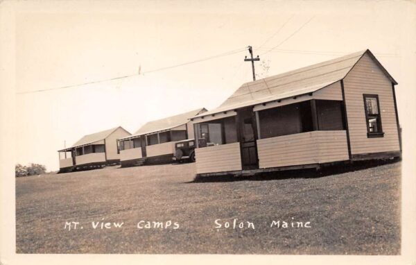 Solon Maine Mountain View Camps Real Photo Vintage Postcard U1508