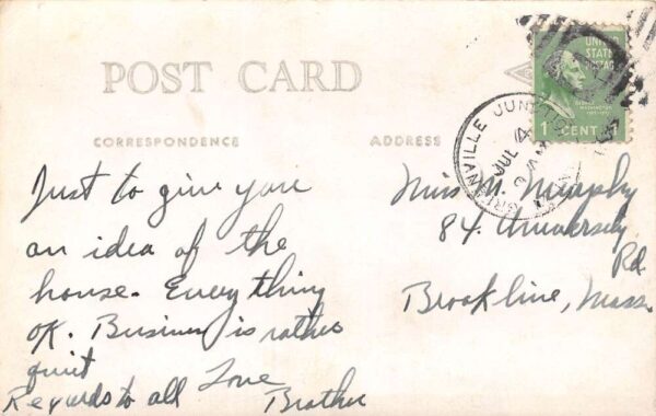 Greenville Junction Maine Squaw Mountain Inn Real Photo Vintage Postcard U1510 - Image 2