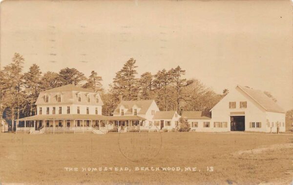 Beachwood Maine The Homestead Real Photo Vintage Postcard U1516