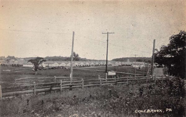 Colebrook Pennsylvania Town View Sepia Tone Vintage Postcard U1559