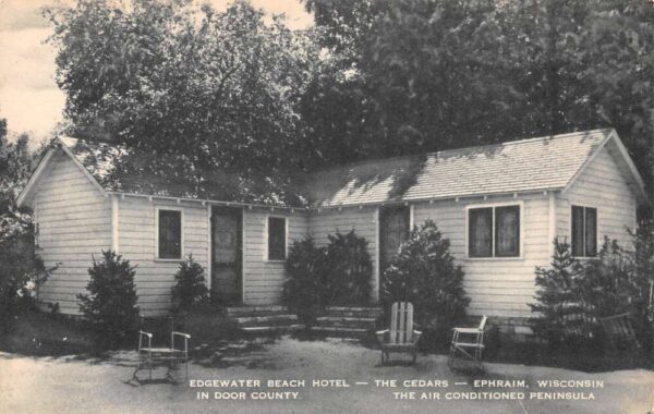 Ephriam Wisconsin Edgewater Beach Hotel The Cedars Vintage Postcard U1600