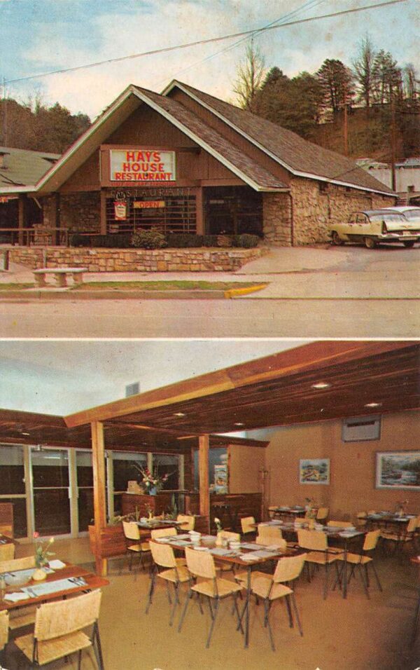 Gatlinburg Tennessee Hays House Restaurant Multi-View Card Vintage PC U1608