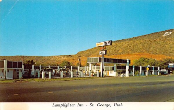 St. George Utah Lamplighter Inn Exterior View Vintage Postcard U1613