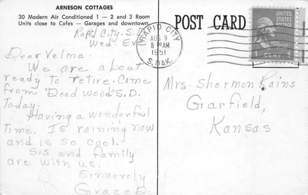 Rapid City South Dakota Arneson Cottages Multi-View Card Vintage Postcard U1621 - Image 2