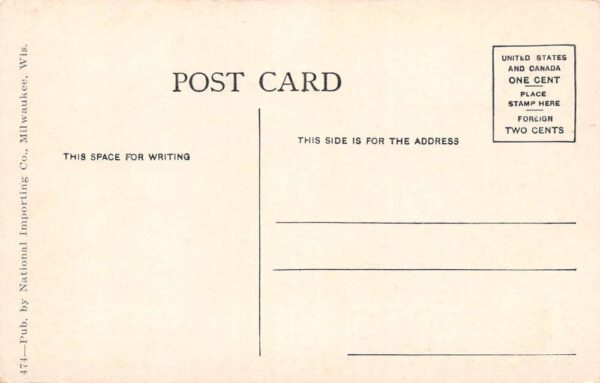 Harbor Springs Michigan Ramona Park Hotel B/W Lithograph Vintage Postcard U1669 - Image 2