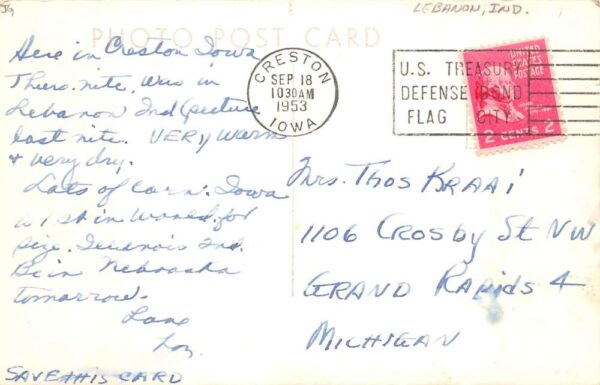 Lebanon Indiana Lebanon Motel Real Photo Vintage Postcard AA64479 - Image 2