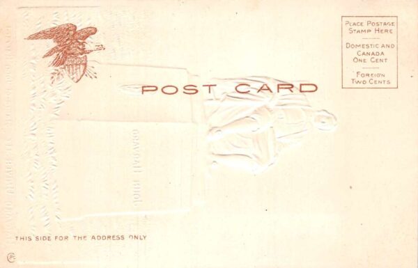 Harvard University Statue of John Harvard Embossed Vintage Postcard AA64485 - Image 2