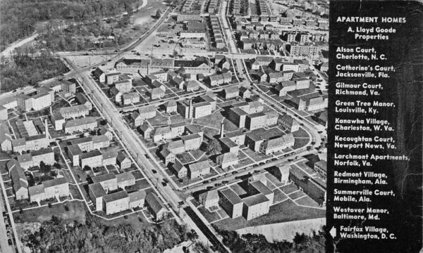Washington DC Fairfax Village Apartments Aerial View Vintage Postcard AA64493