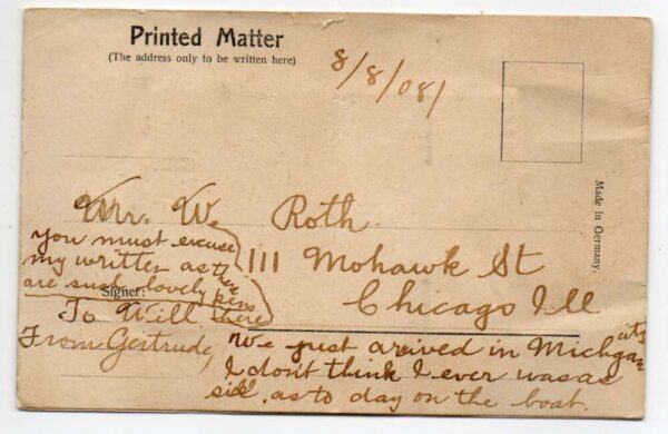 Michigan City Indiana Franklin Street Fold Out Views Vintage Postcard AA64497 - Image 2