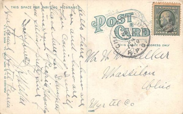 Alton Illinois Illini Hotel Multi-View Card Vintage Postcard U1772 - Image 2