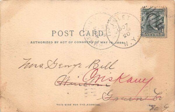 Inlet New York Fourth Lake- Adirondack Mts. Undivided Back Vintage PC U1800 - Image 2
