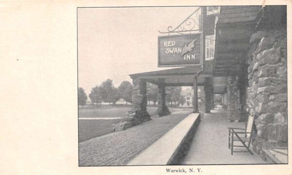 Warwick New York The Red Swan Inn Undivided Back Vintage Postcard U1804