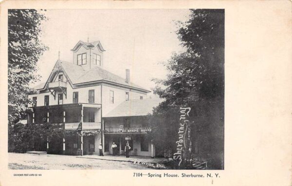 Sherburne New York Spring House Undivided Back Vintage Postcard U1812