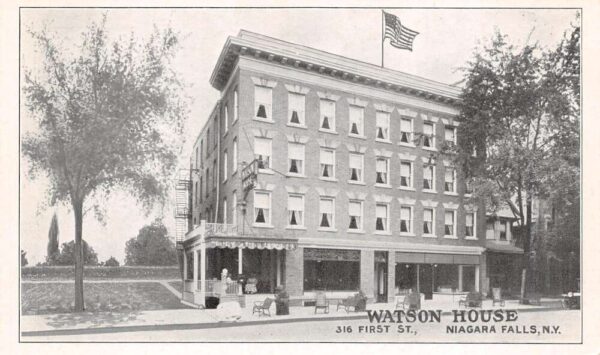 Niagara Falls New York Watson House White Borders Vintage Postcard U1821
