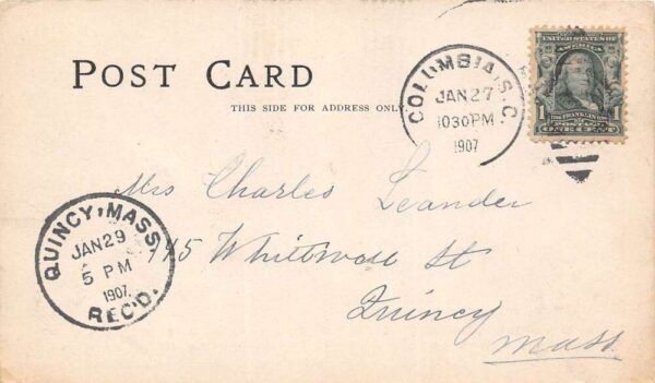 Columbia South Carolina The Colonia Winter Resort Undivided Back PC U1833 - Image 2