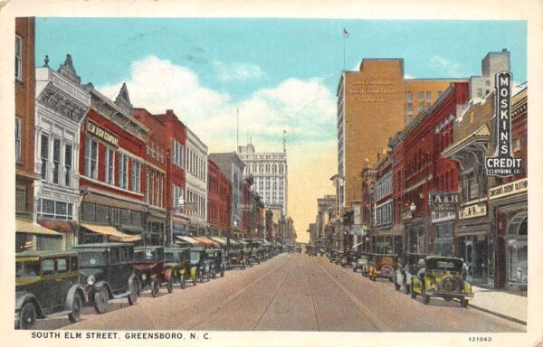 Greensboro North Carolina South Elm Street Clothing Company Vintage PC U1868