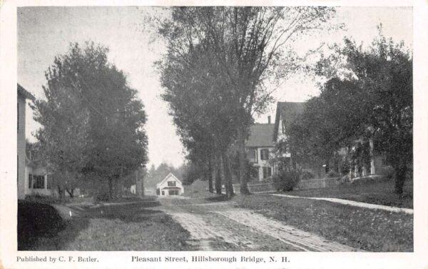 Hillsborough Bridge New Hampshire Pleasant Street White Border Vintage PC U1912