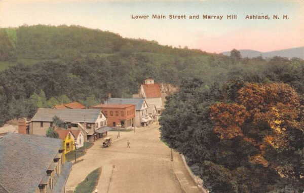 Ashland New Hampshire Lower Main Street and Murray Hill Aerial View PC U1916